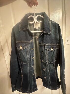 Zara sinching Dark Blue Denim Jacket - Timeless Casual Layer